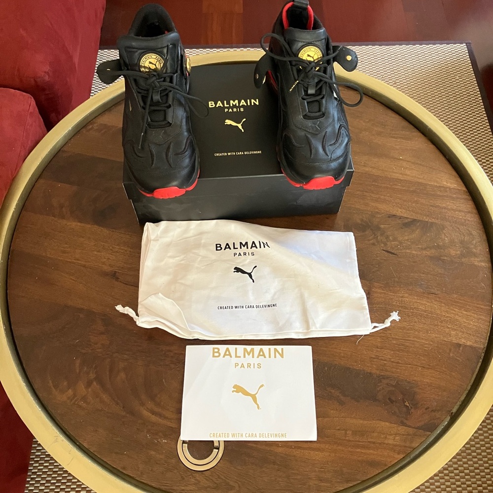 Puma x Balmain Cell Stellar Black Women's Size US 9/EU 40 Sneakers Trainers